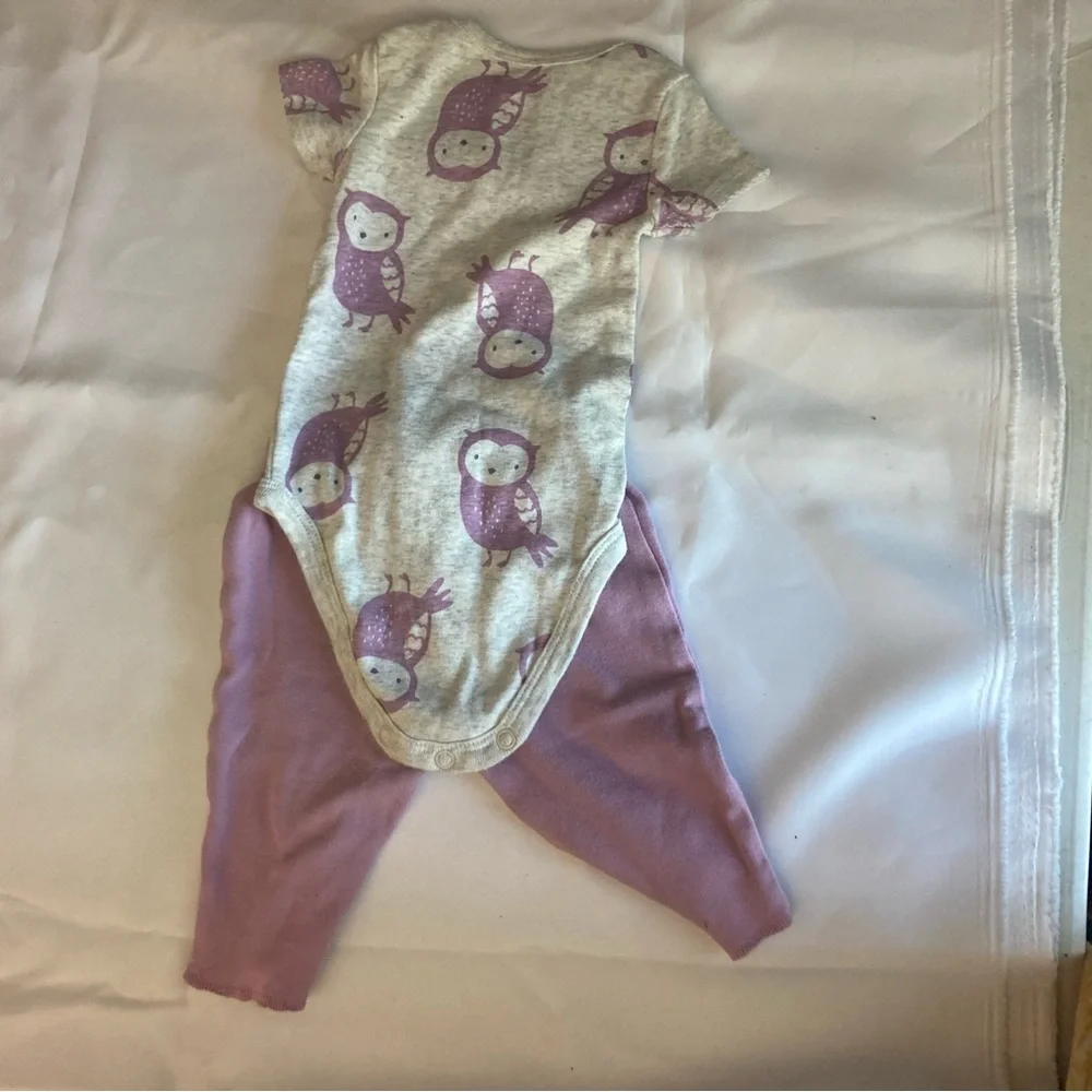 Carter's Lavender Owl Matching Set